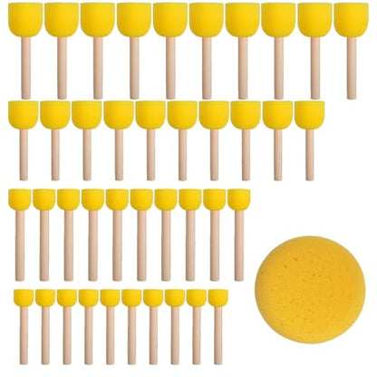 41 Pcs Round Sponge Brush Set, Foam Painting Art Supplies, 4 Sizes