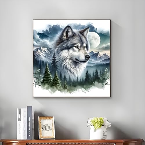 Shouruihua Wolf Diamond Painting Kits for Adults, Wolf Diamond Art Kits - color: Wolf