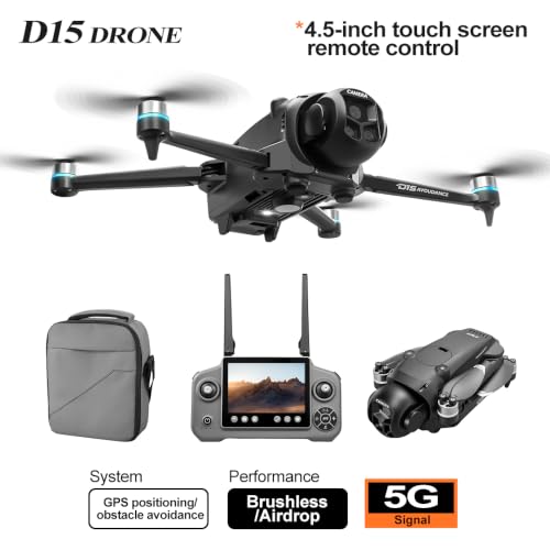 FPV Drone with 4K HD Camera, Obstacle Avoidance, One-Key Payload Drop Delivery Function, FPV Drone with Screen on Controller, Foldable RC Quadcopter with Auto Return, 20 Mins Flight Time, Ideal for Outdoor Shooting Camping Fishing Gift Delivery, Quadcopte