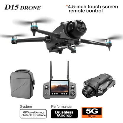 FPV Drone with 4K HD Camera, Obstacle Avoidance, One-Key Payload Drop Delivery Function, FPV Drone with Screen on Controller, Foldable RC Quadcopter with Auto Return, 20 Mins Flight Time, Ideal for Outdoor Shooting Camping Fishing Gift Delivery, Quadcopte