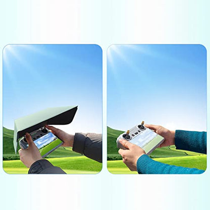 Hanatora Sun Hood Shade for DJI RC(Mavic 3 Classic/Pro,Mini 3/3 Pro Remote Controller),Foldable Monitor Sunshade Accessories