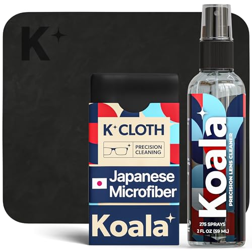 Koala Eyeglass Lens Cleaner Spray Kit | Japanese Microfiber (2 Piece Set) - size: 2 Piece Set