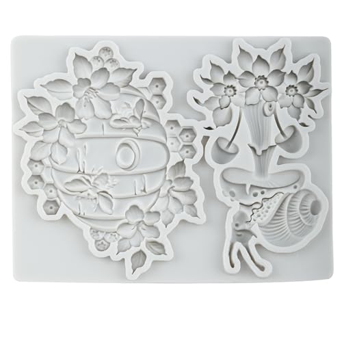 Mushroom Honeycomb Polymer Clay Mold Snail Flower Silicone Molds - color: Style L