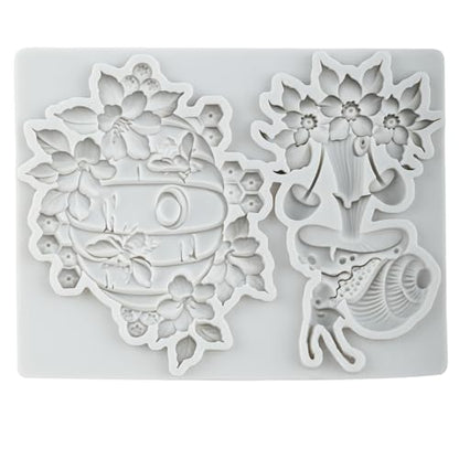 Mushroom Honeycomb Polymer Clay Mold Snail Flower Silicone Molds - color: Style L