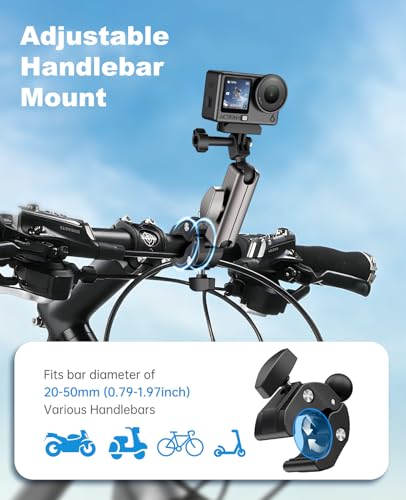 TiMOVO Super Clamp Camera Mount for Bike/Motorcycle with Dual Ball Head