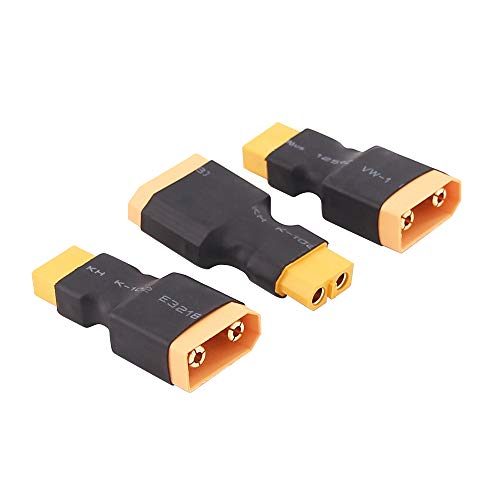 3pcs XT90 Male to XT60 Female RC Connector Converter Adapter for LiPo Electric Quad/ESC(C85-3)