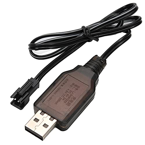 Fielect 4.8 V 250mA USB Charging Cable with SM-2P Connector Plug for RC Car Ni-MH Ni-CD Battery