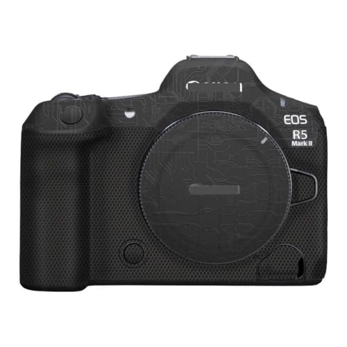 Camera Skin Wrap R5II Anti-Scratch Sticker Coat Vinly Protective Film Body Protector Decals Cover for Canon EOS R5 Mark II R5 II (Circuit Black) - color: Circuit Black