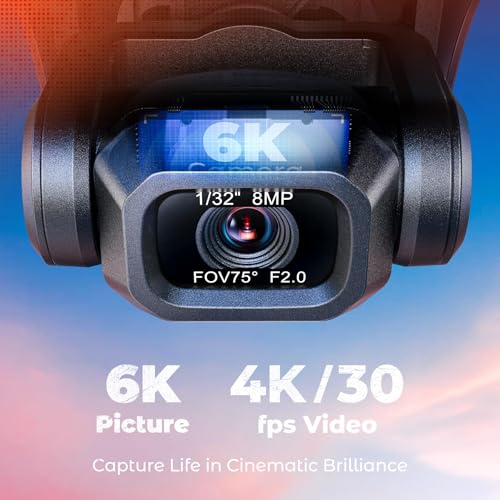 Veeniix 6K Photo 3 Axis Gimbal Camera Drone Brushless Quadcopter - color: Blue and Orange
