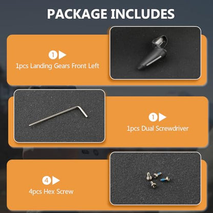 for DJI FPV Landing Gear Left Front Drone Accessories for DJI FPV Combo Bracket Landing Legs Protector Rear Bracket Accessories with Repair Tool（Left Front）