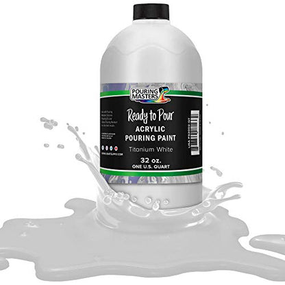 Pouring Masters Titanium White 32-oz Ready to Pour Acrylic Pouring Paint - color: Titanium White, size: 32 Fl Oz (Pack of 1)