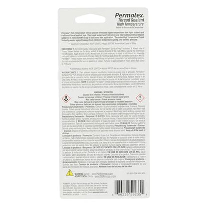 Permatex 59235 High Temperature Thread Sealant, 50 ml Tube - size: 50 ml, style: High Temperature Thread Sealant