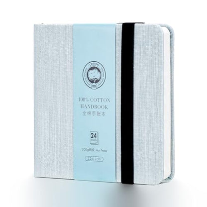 Lightwish Square Watercolor Journal,100% Cotton 24 Sheets Hot Press - color: Grey