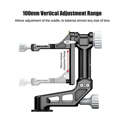 SUNWAYFOTO GH-02 Gimbal Head Aluminum Load 66 lbs(30 Kgs
