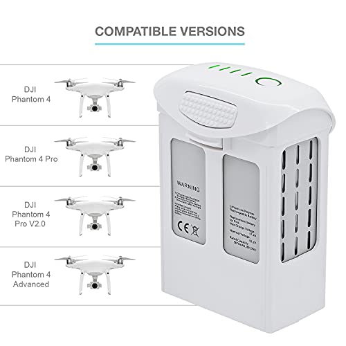 ExpertPower 2 Pack High Capacity (15.2V 5870mAh) Intelligent Flight Replacement Battery for DJI Phantom 4 Series Drones| DJI Phantom 4, Phantom 4 Pro, Phantom 4 Pro V2.0, Phantom 4 Advanced
