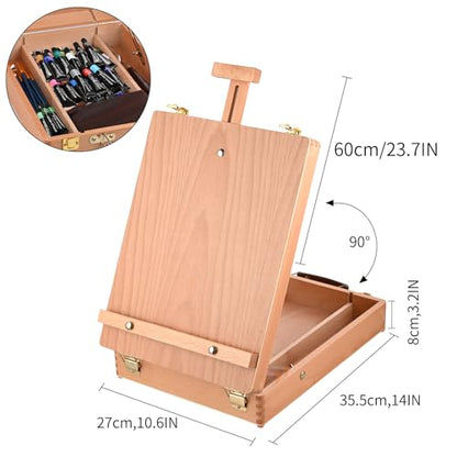 Goldge Tabletop Easel Acrylic Paint Set, Painting Kits for Adults