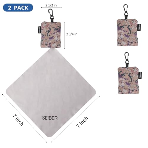 SEIBER Microfiber Glasses Cleaning Cloth with Neoprene Pouch,2P,Camo Desert - color: Camo Desert-(2pack)
