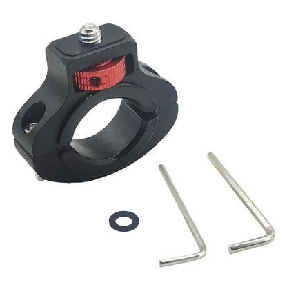 Aluminum Handlebar Mount with 1/4 Screw for GoPro,for Insta 360X5/X4/X3, for DJI Osmo, for Akaso & Fill Light，360° Rotatable Bike & Motorcycle Camera Mount with Side Reinforcement