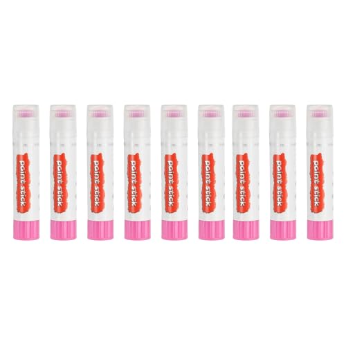 PATIKIL Tempera Paint Sticks, 9 Pcs Solid Tempera Paints Sticks Washable Bulk Markers Pen Quick Drying for Artists Beginners Art Supplies, Light Pink - color: Light Pink