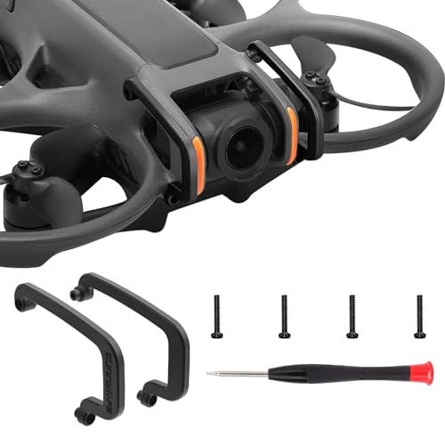 Bumper Guards Protect Bar for DJI Avata 2 Drone Aluminum Alloy Anti-Collision Camera Lens Protector, Gimbal Bumper for DJI Avata 2 Accessories (Black) - color: BLACK