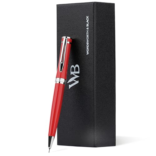 Wordsworth & Black Luxury Metal Mechanical Pencil 0.7mm for Writing, Red - color: Red Chrome