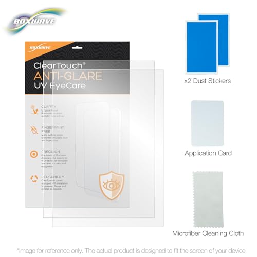 BoxWave Screen Protector Compatible with G.Skill WigiDash PC Command Panel (7 in) - ClearTouch Anti-Glare Anti-UV EyeCare (2-Pack), Filters Out Harmful Blue Light Reduce Fatigue