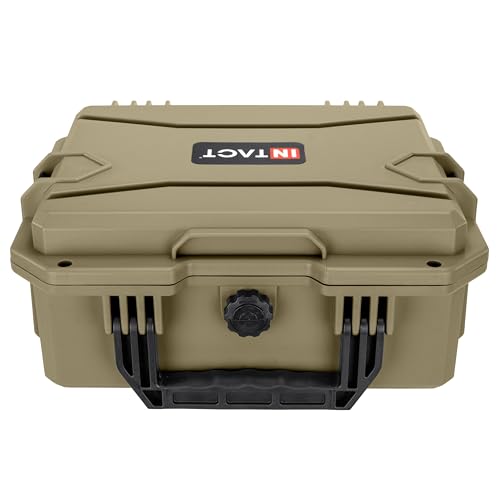 Eylar 13.8" Intact Series Compact Hard Camera Case, Lightweight and Durable Stacker Design with Foam - color: Dark Earth