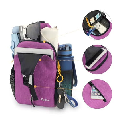 MAYLISACC Sling Bag Reversible Crossbody Chest Daypack Lightweight Hiking - color: Purple