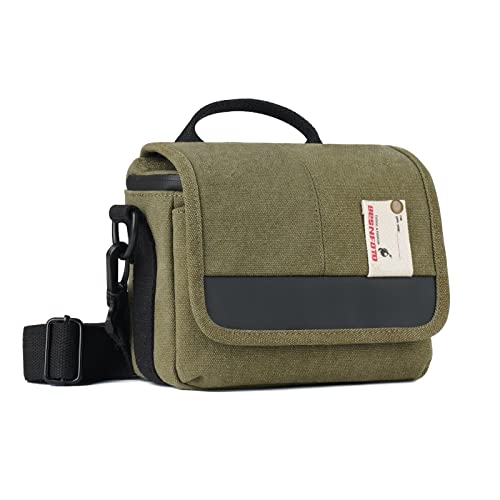 Besnfoto Camera Bag Small Crossbody Camera Shoulder Purse Compact Case - color: Army Green, size: Small