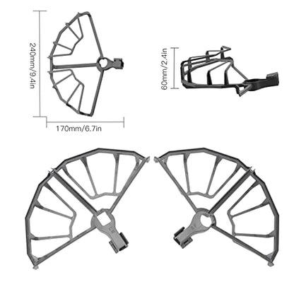 Drone Propeller Guard, Semi Enclosed Protector, Professional ABS Grey for Beginners Outdoor Photography