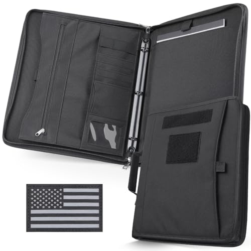 Livans Portfolio Padfolio Binder with Detachable 3-Ring Planner & A4 Paper - color: Black