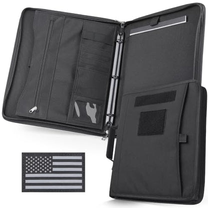 Livans Portfolio Padfolio Binder with Detachable 3-Ring Planner & A4 Paper - color: Black
