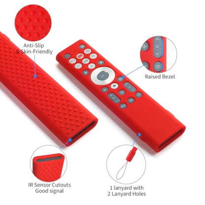 Silicone Cover for Hisense TV Remote Control ERF6A80, Protective Case Compatible with U7 U8 U9 Series Smart 4k Tv Remote, Shockproof with Lanyard(Glow Green) - color: Glow green