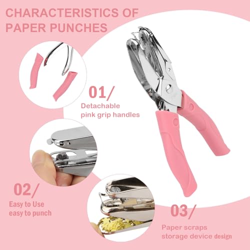 Rongon 1/4in Star Shaped Hole Puncher, 2PCS Single Paper Punch - size: 2 Pcs Star Shaped