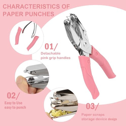 Rongon 1/4in Star Shaped Hole Puncher, 2PCS Single Paper Punch - size: 2 Pcs Star Shaped