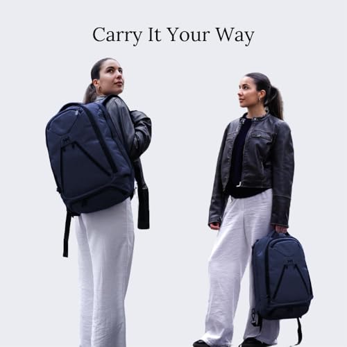 Knack Series 1 Medium Travel Backpack, 15.6-Inch Laptop, Expandable 27-39L - color: Dark Blue, size: Medium