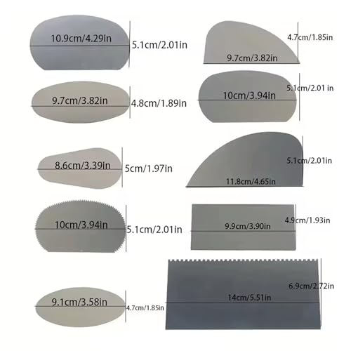 20PCS Stainless Steel Pottery Tools Clay Sculpting Tool Pottery Ribs Serrated Scraper Crafts Tool Pottery Trimming Tools Ceramic Tools Sculpture Modeling Cutter Scraper Ceramics Sculpting Tools