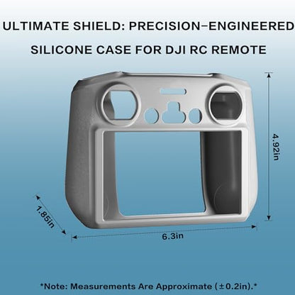 DJI RC2 Silicone Case, Anti-Slip Protective Cover for Mini 4 Pro/Air 3S/RC 2 Controller, Shockproof Skin (Grey)