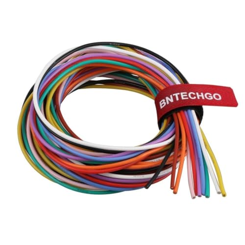BNTECHGO 18 AWG Silicone Wire Kit 10 Color Each 5ft Stranded Tinned Copper - size: 10 colors each 5ft, style: 18 silicone wire