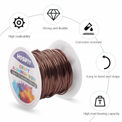 18 Gauge Aluminum Craft Wire for Jewelry Making-Bronze 100 feet - color: Bronze, size: 18Gauge 100FT