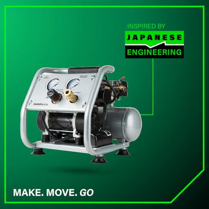 Metabo HPT Quiet Air Compressor, Portable 1 Gallon Oil-Free, EC28M