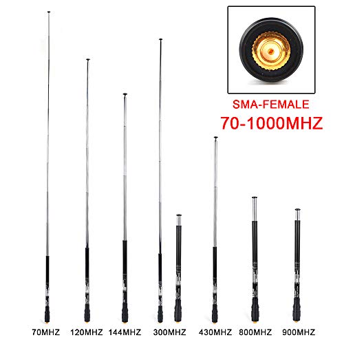 Telescopic 70-1000MHz SMA-F Wideband Broadband Antenna