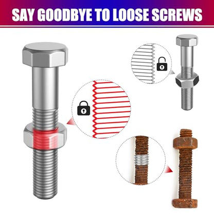 Thread Lock Kit (272 & 243) - 3.38 oz/100ml Medium & Strong Strength Removable Threadlocker - Secure Nuts, Bolts & Fasteners - Prevents Loosening, Leakage & Corrosion - Anaerobic Curing Thread Locker