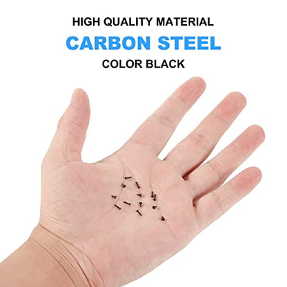 10 Kinds Small Multi-Purpose M1 M1.2 M1.4 M1.7 Phillips Head Micro Screws Self-Tapping Electronic Screws Assortment Kit Pack of 1000 - color: Black