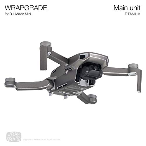Wrapgrade Skin Compatible with DJI Mavic Mini (Titanium) - color: TITANIUM