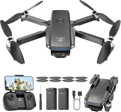 DEERC D20S Drone with Camera 1080P, Includes Extra Battery (3 Total), Up to 45 Minutes Flight Time, Foldable FPV Drone for Kids & Adults