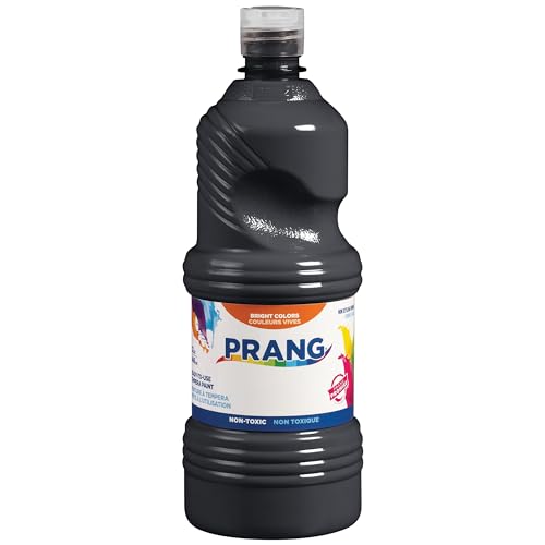 Prang Washable Tempera Paint, Black, 32 Fl Oz (Pack of 6) - color: Black (Pack of 6)