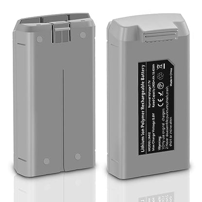 COOLSHOW 2-Pack 2400mAh Intelligent Flight Battery Rechargeable Compatible with DJI Mini 2/2 SE/SE/Mini 4K Drone,31 Mins Max Flight Time - size: 2 Batteries