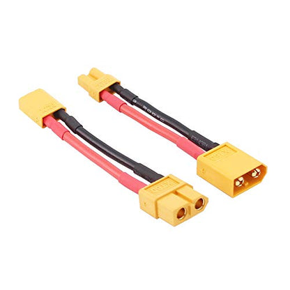 4pcs XT30 XT-30 to XT60 XT-60 Male Female RC Connector Adapter with 16awg 5cm(C84-4)