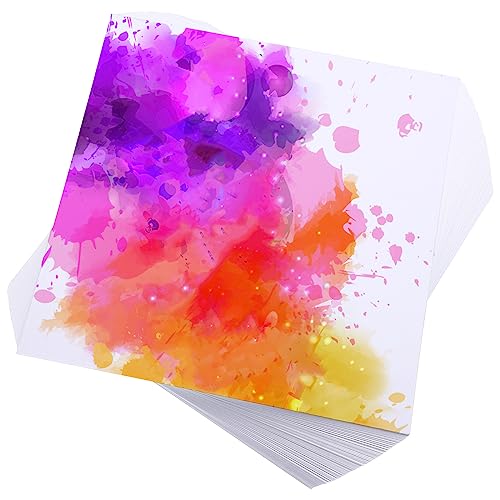 Spiareal 100 Sheets 8 x 8 Inch 100 Sheets Watercolor Paper Bulk 140 Lb - size: 8 x 8 Inch